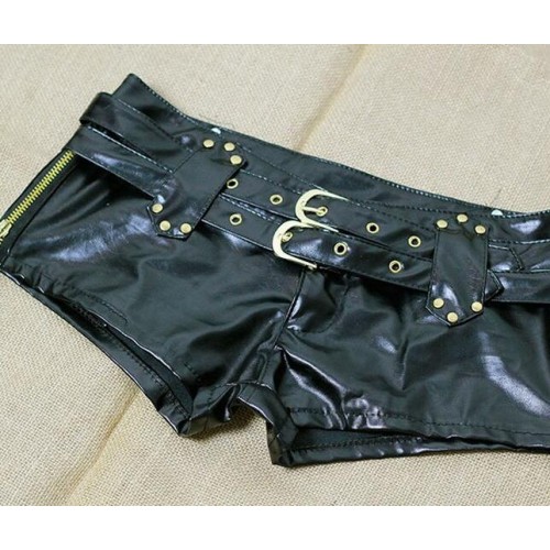 Club Wear Shorts Women PVC Patent Leather Micro Mini Shorts Pole Dance/Disco/Jazz Dance/Hip-hop Hot pants shorts